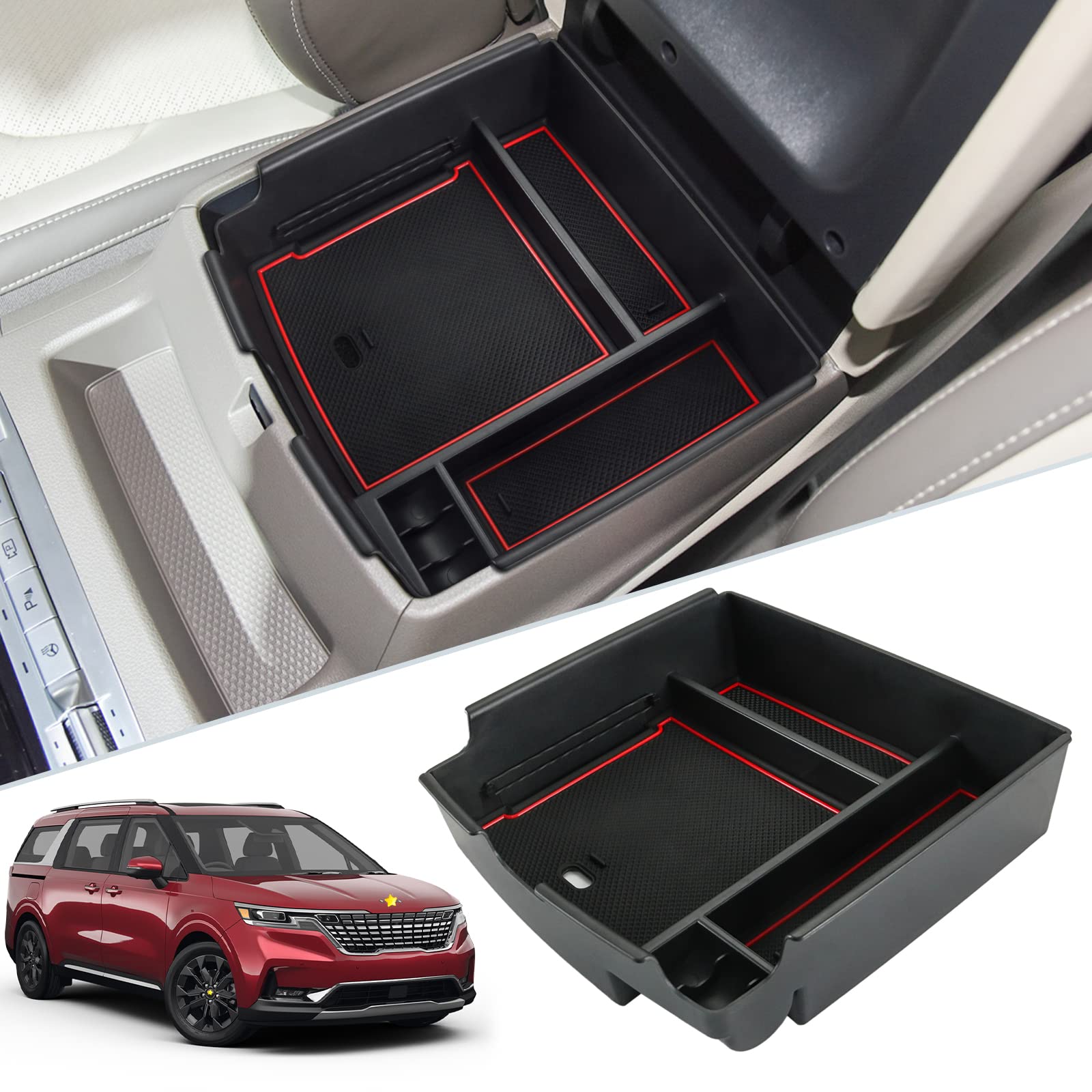Kia Carnival MPV Center Armrest Storage Tray 2022+ - LFOTPP Car Accessories