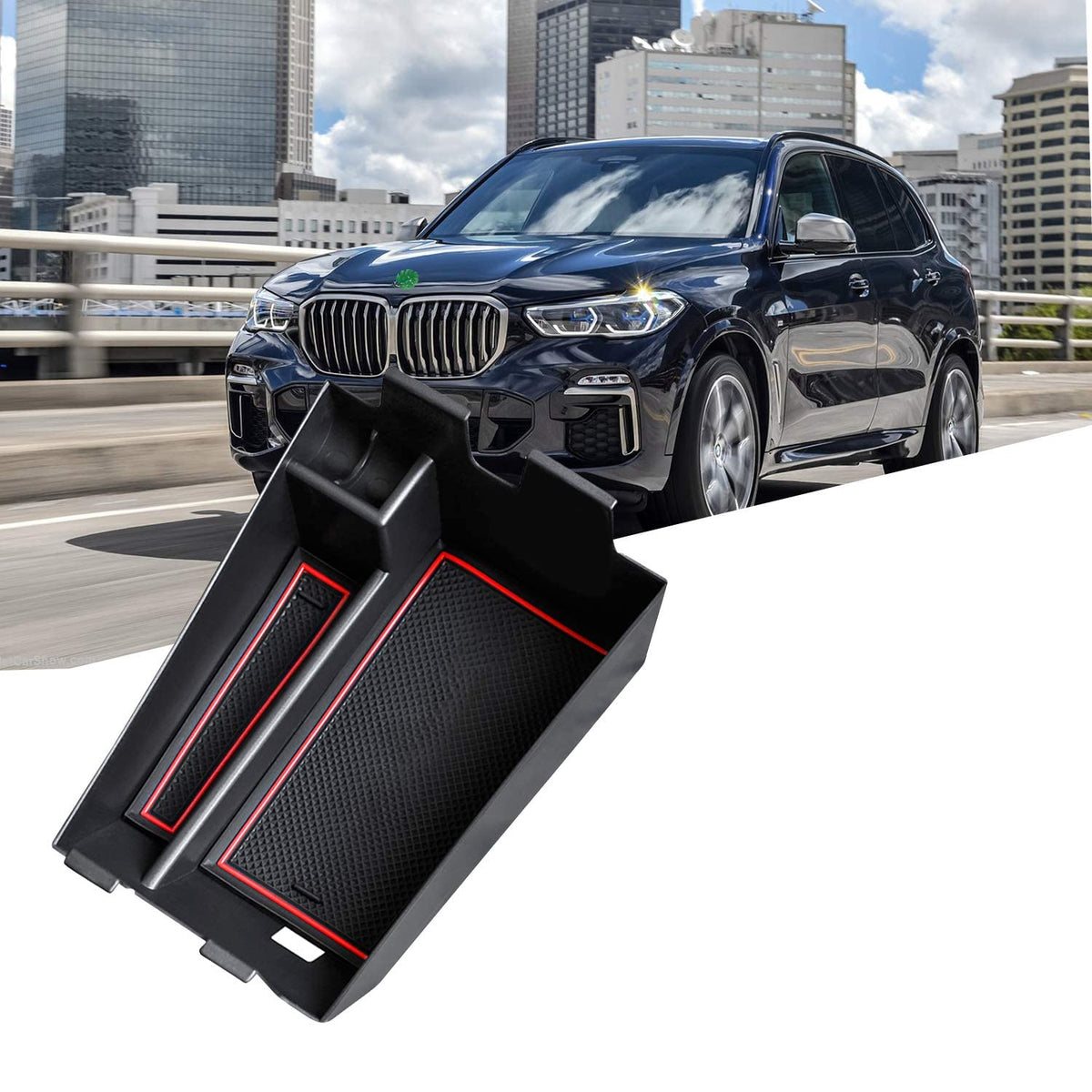 GAFAT BMW X5 G05/X6 G06/X7 G07 2019-2023 2024 Boîte de Rangement pour  Console Centrale avec Accoudoir, Boîte à Gants, Compatible avec Accessoires  BMW
