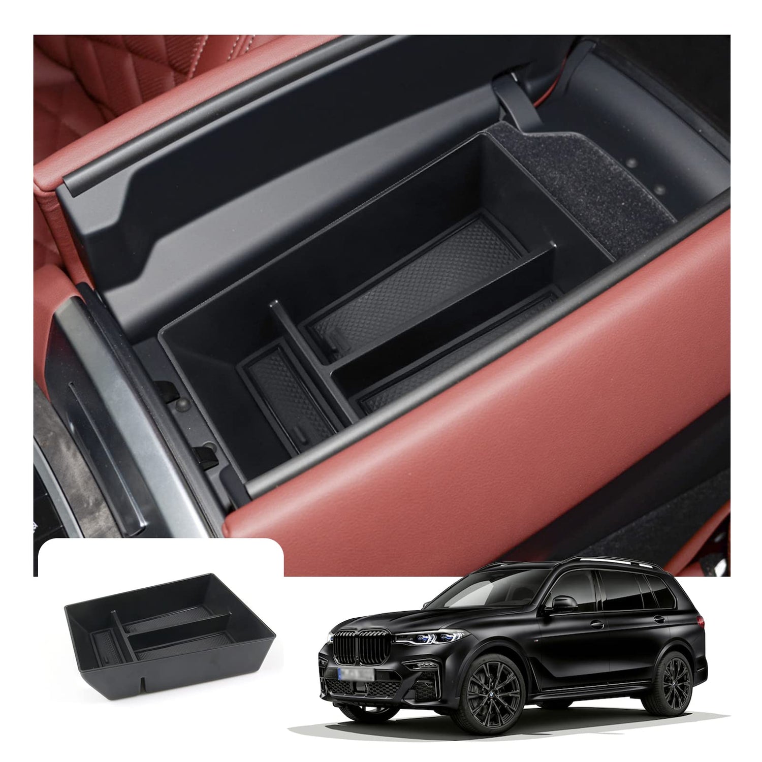 X7 Rear Storage Box BMW X5 G05 X6 G06 X7 G07 Center Armrest Storage Tray 2019+