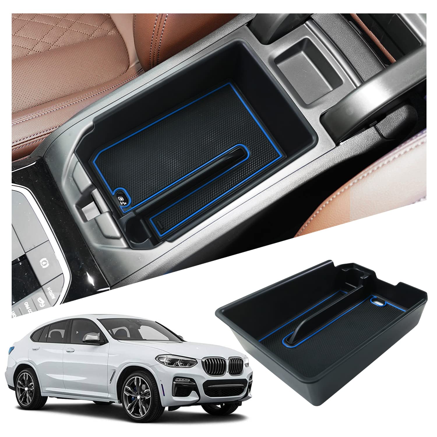 BMW X3 G01 X4 G02 Center Armrest Storage Tray 2019+ - LFOTPP Car Accessories