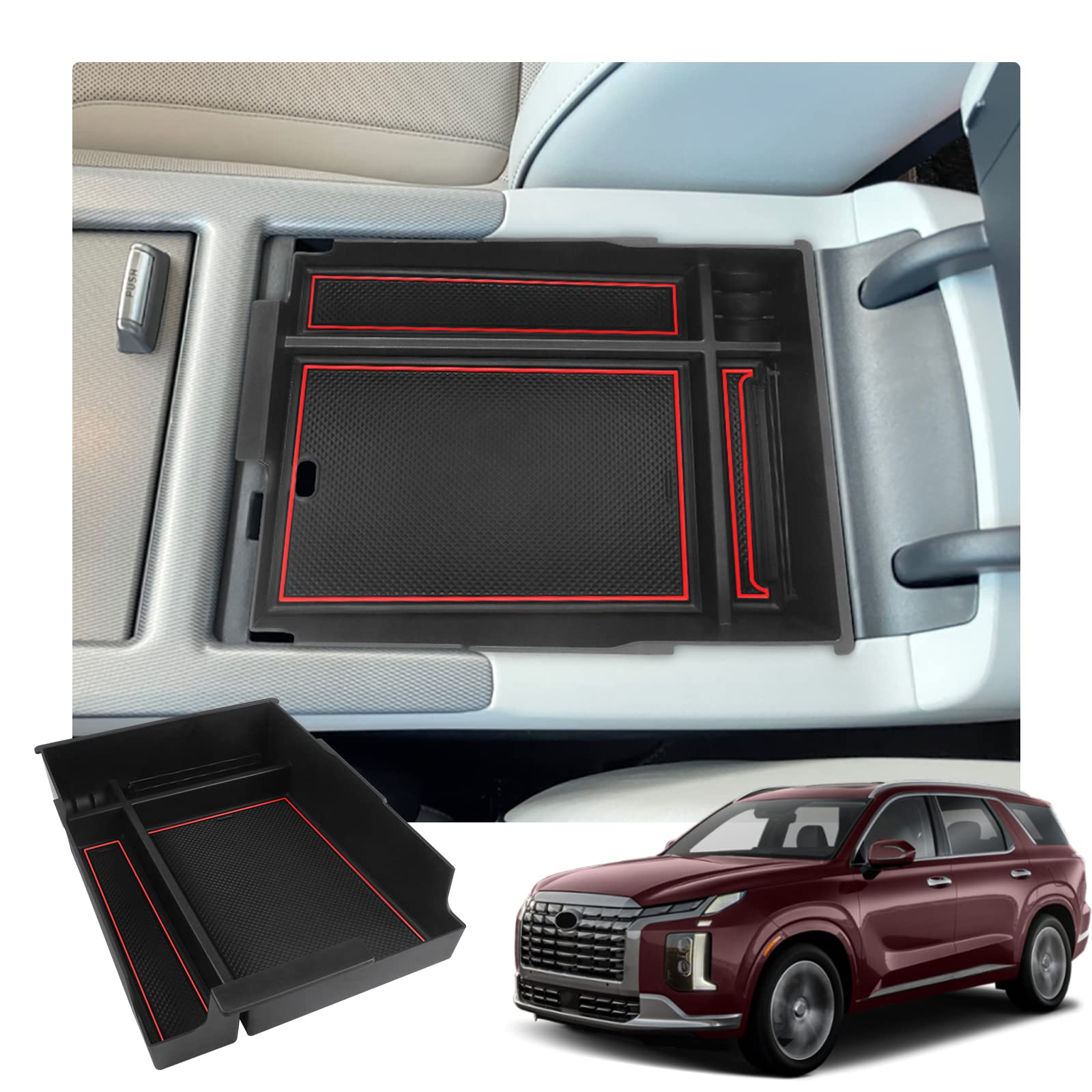 Hyundai Palisade Center Console Organizer Tray 2020+ - LFOTPP Car Accessories
