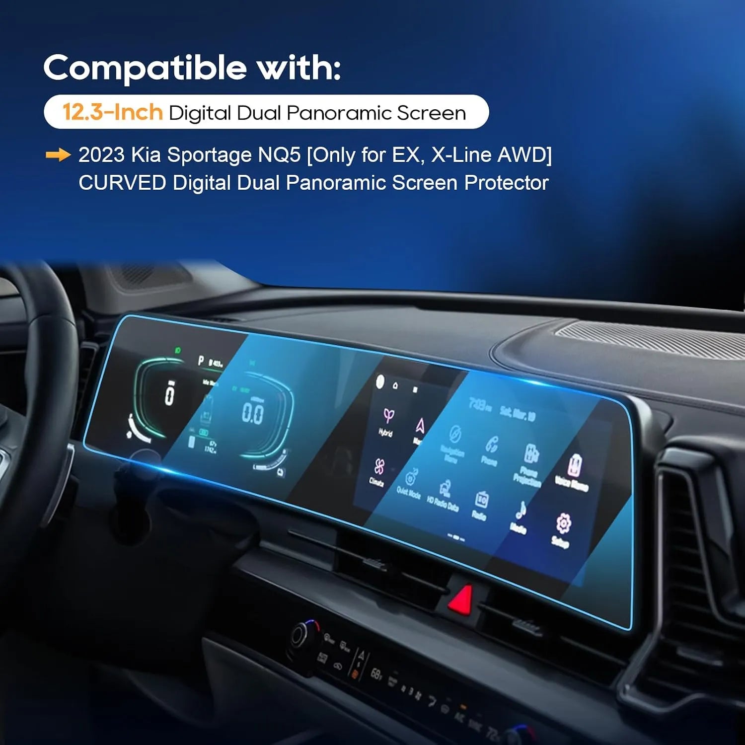 For Kia Sportage NQ5 Screen Protector 2022-2025