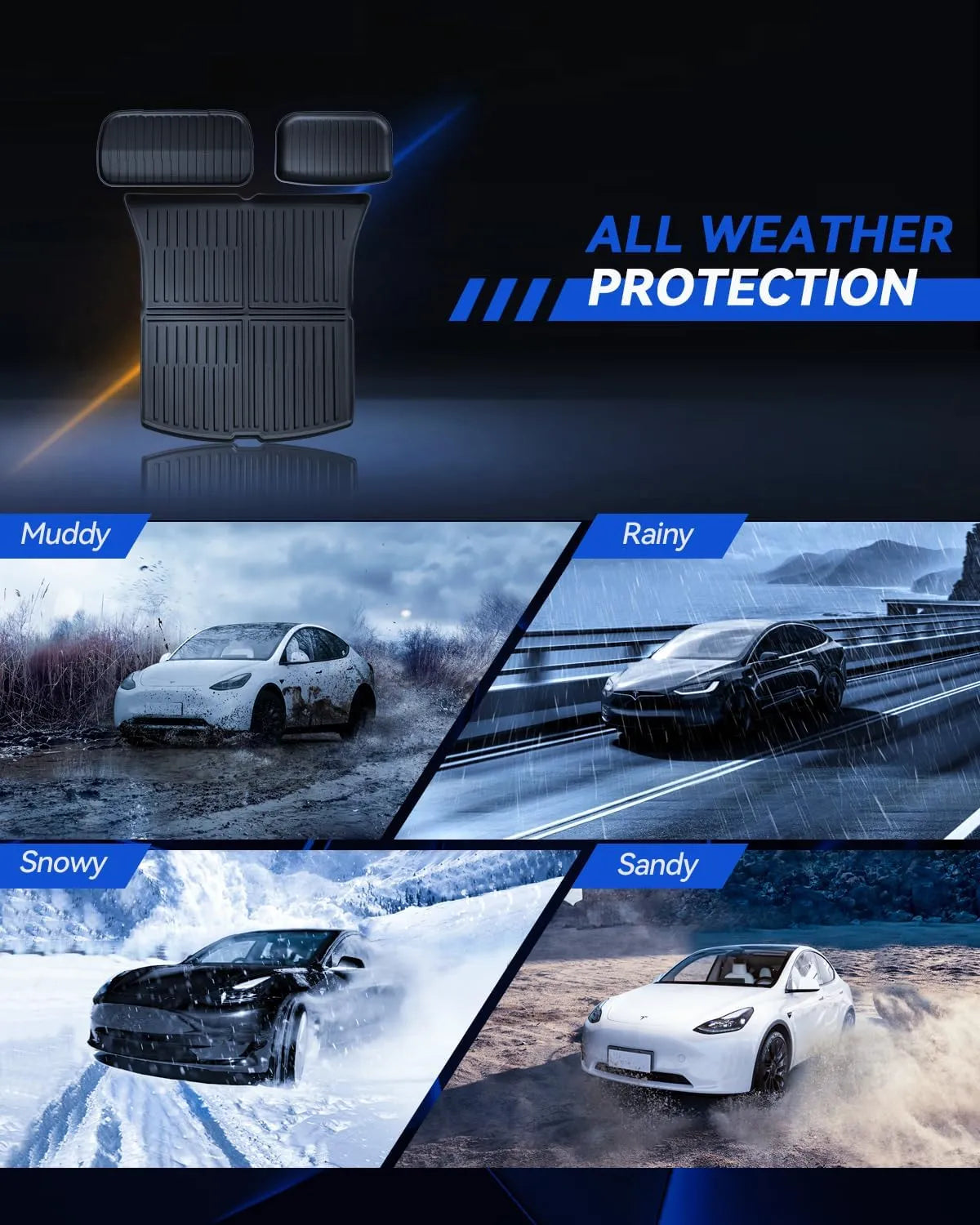 For Tesla Model Y Trunk Mat Rear Seat Back Mats 2025 2026 2027