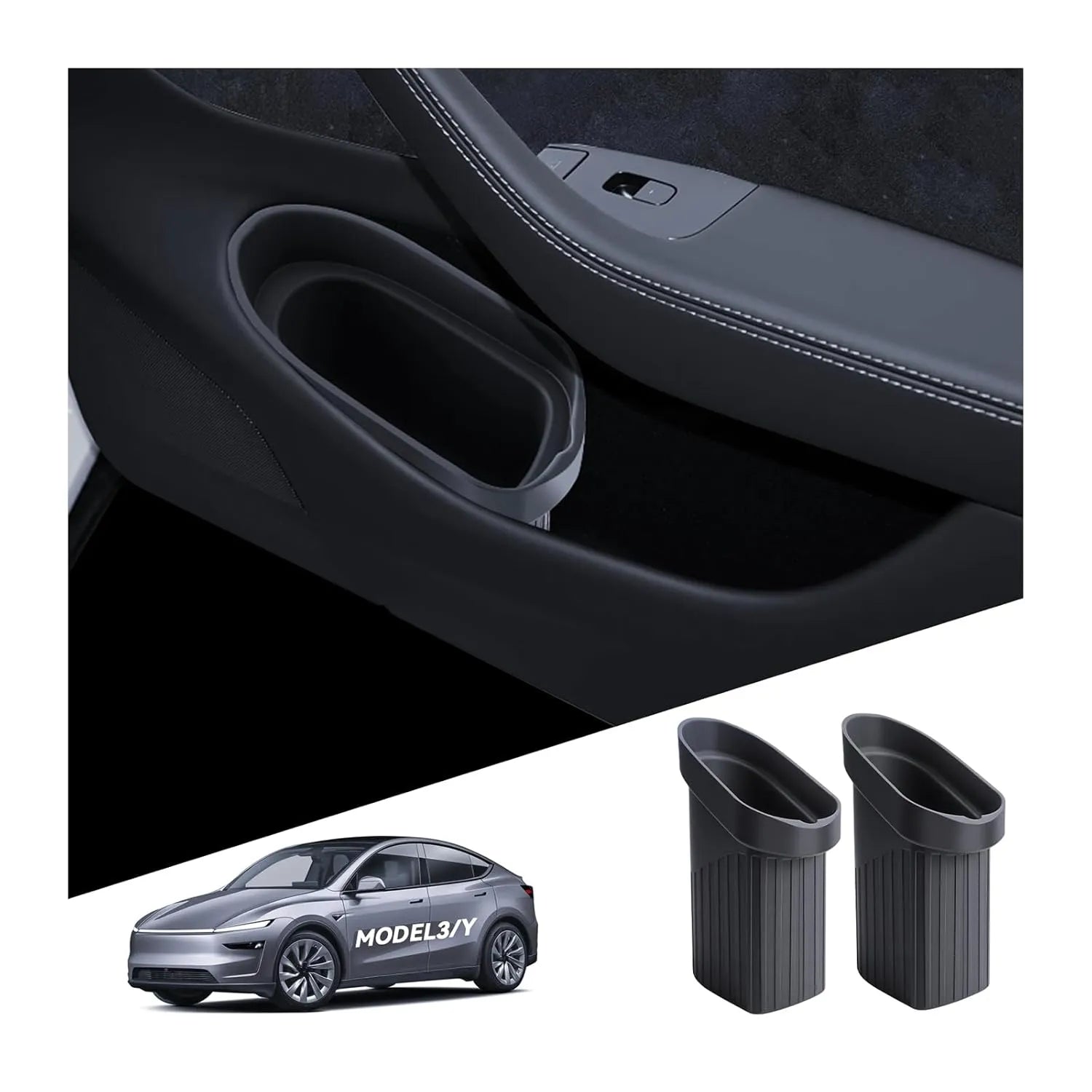 For Tesla Model Y Model 3 Door trash Can 2024+