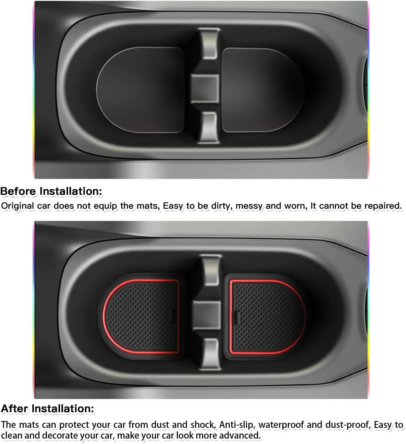 For Toyota Corolla Cross Door Slot Mat 2022-2026