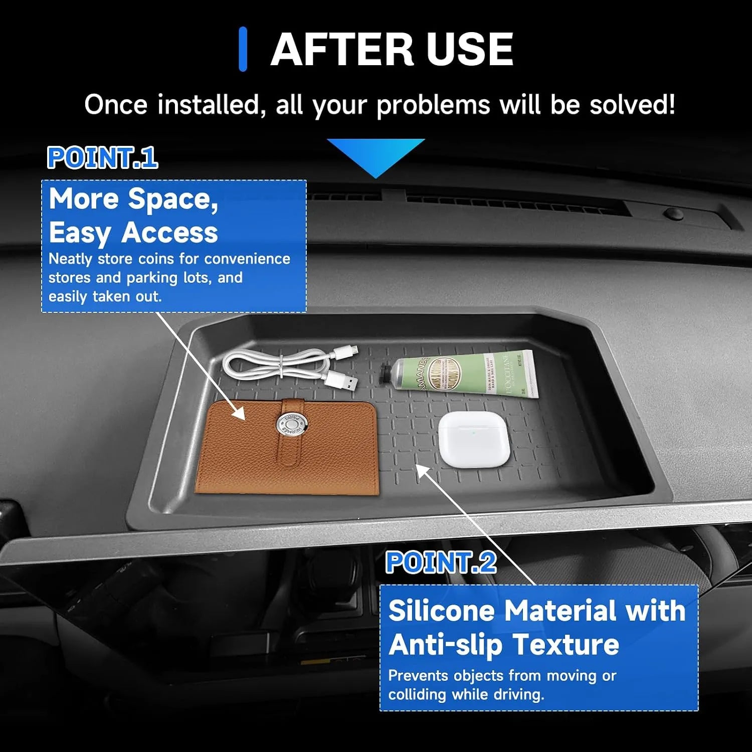 For Toyota RAV4 Dashboard Screen Back Organizer 2026+