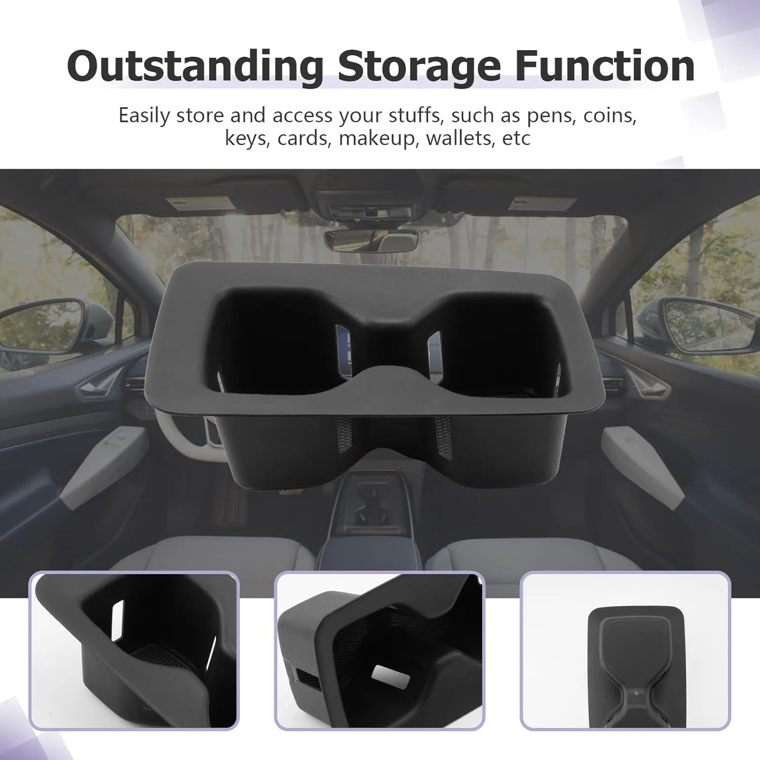 For VW ID.4 Center Console Cup Holder 2023 2024 2025