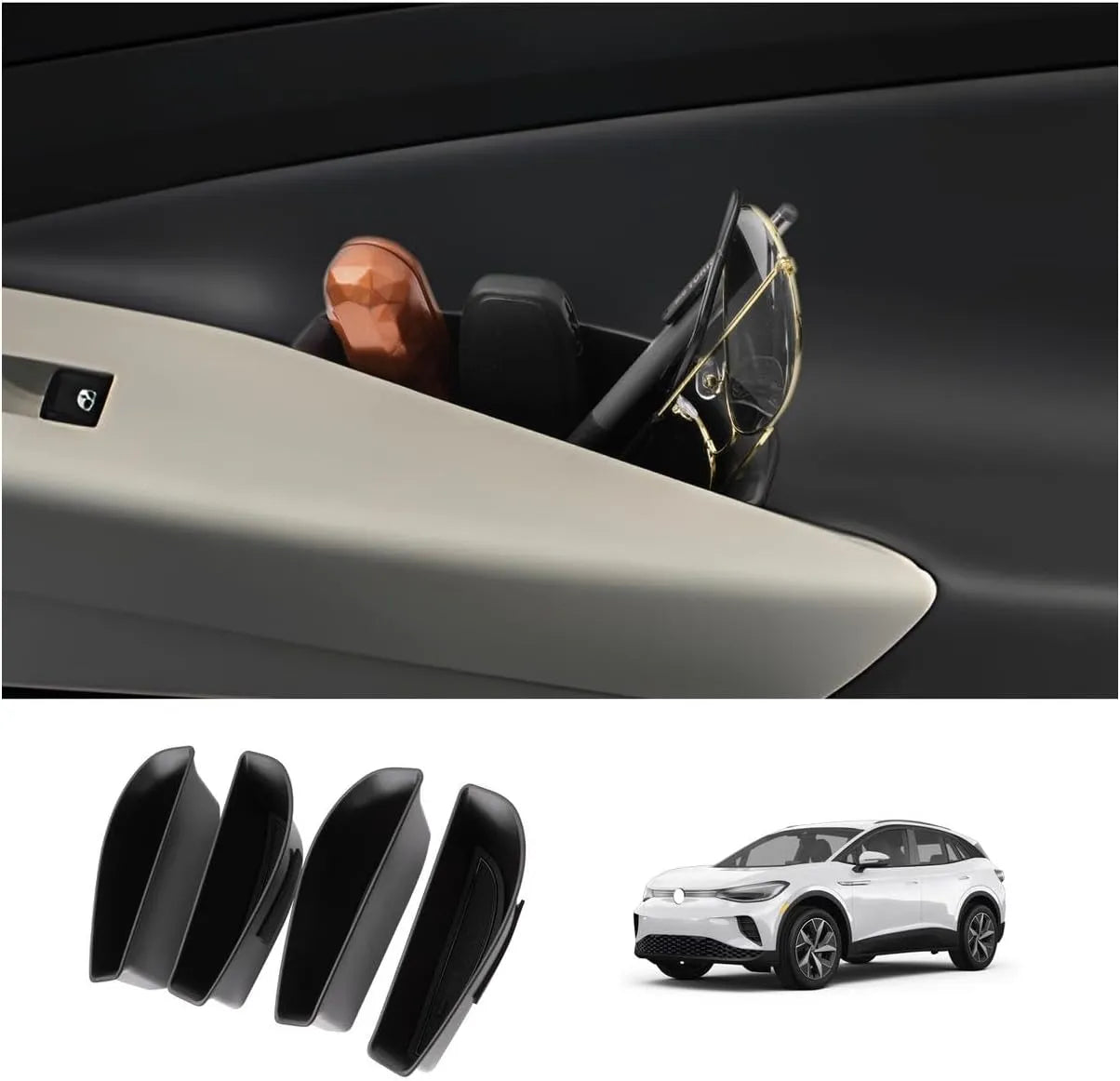 For VW ID.4 Door Handle Storage Box 2020+