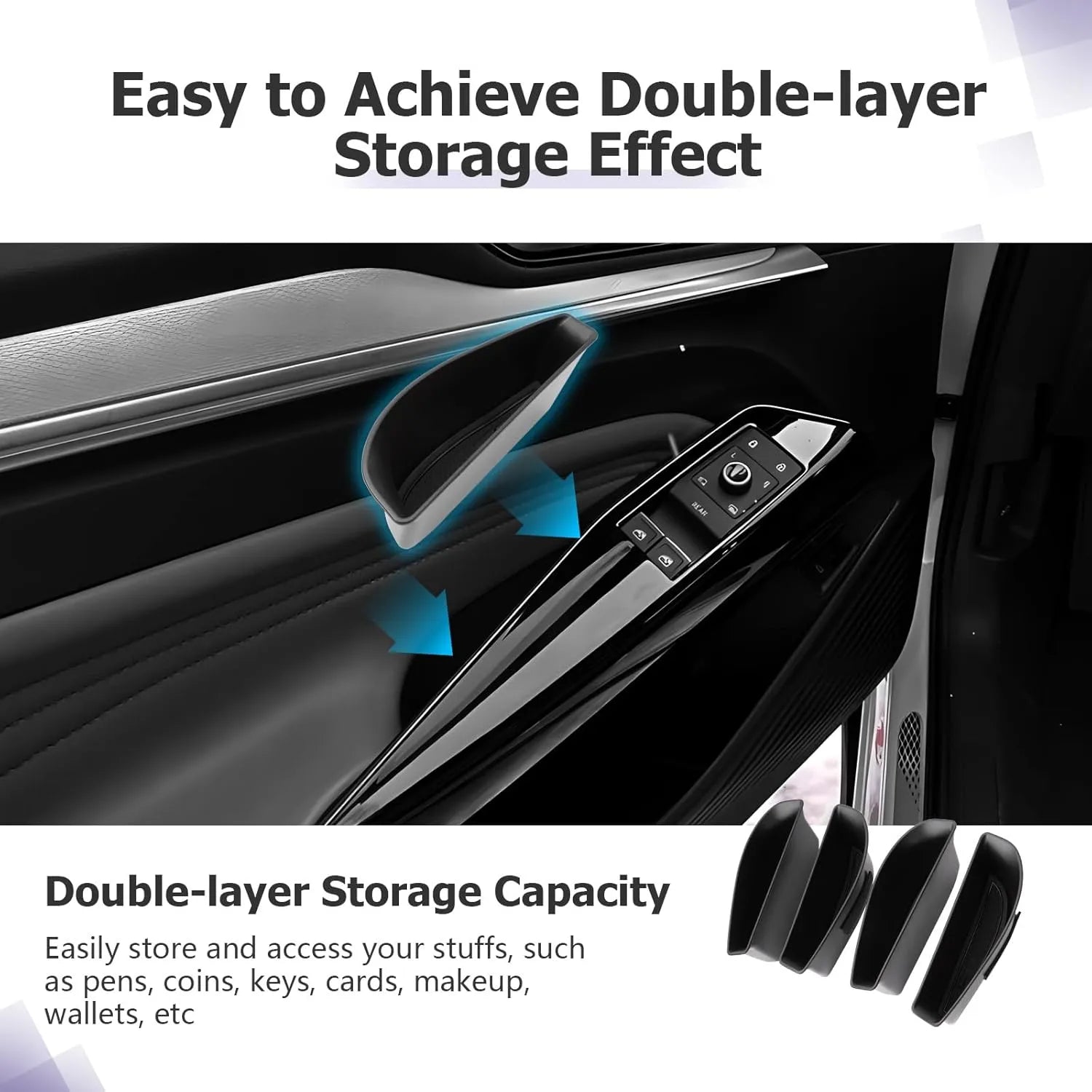 For VW ID.4 Door Handle Storage Box 2020+