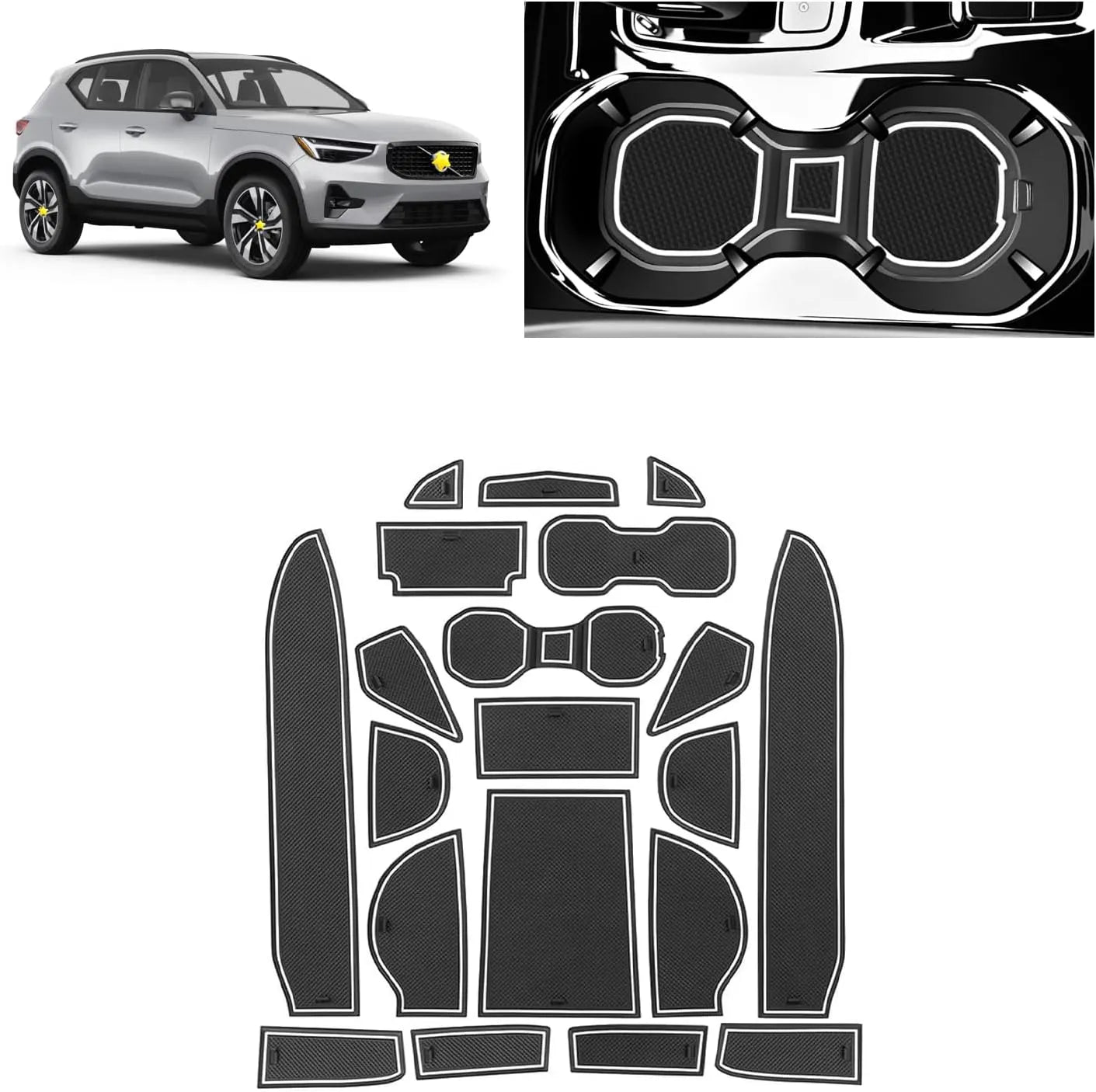 For Volvo XC40 Door Slot Mats Liner 2019-2026