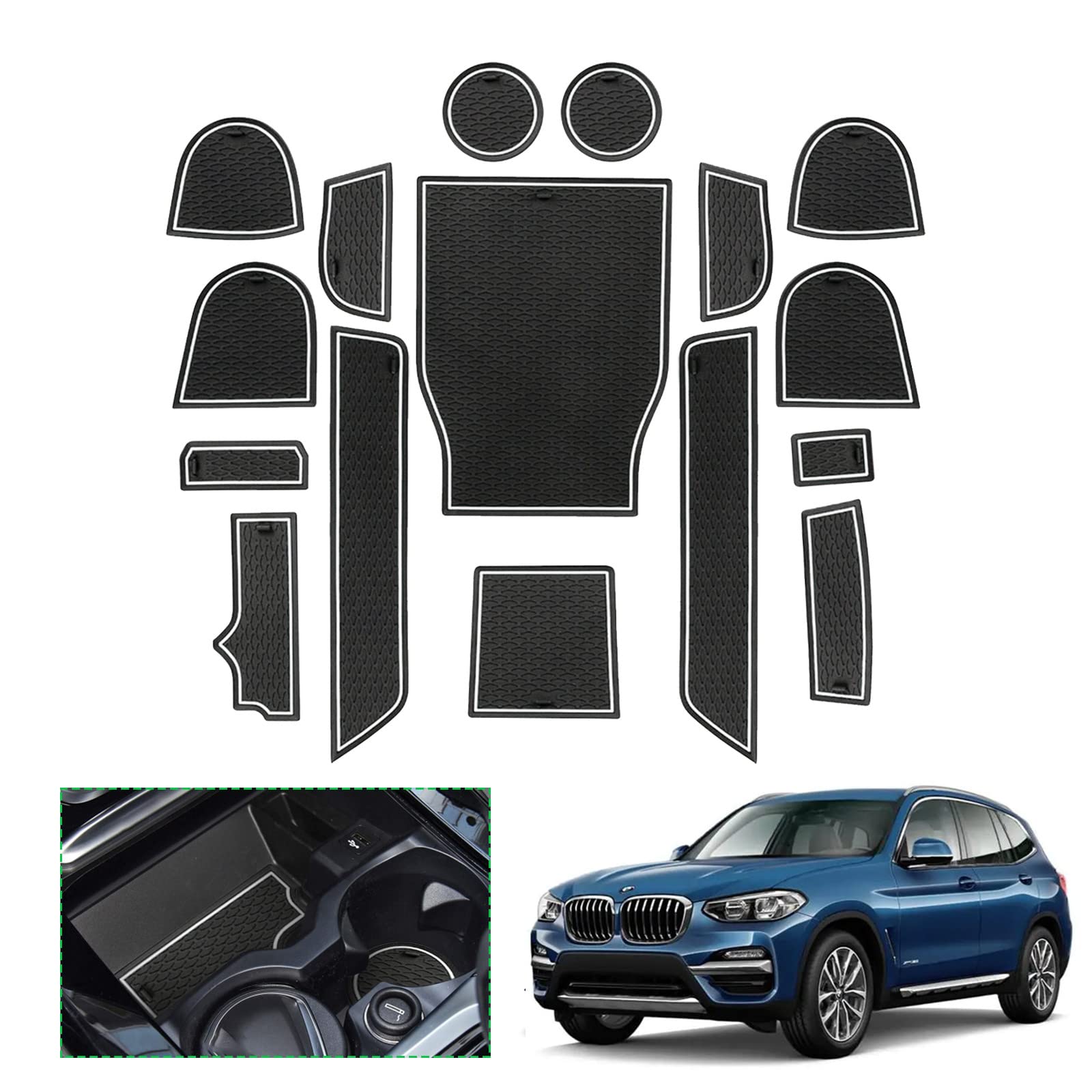 BMW X3 G01 X4 G02 iX3 Door Slot Mats 2018+ - LFOTPP Car Accessories