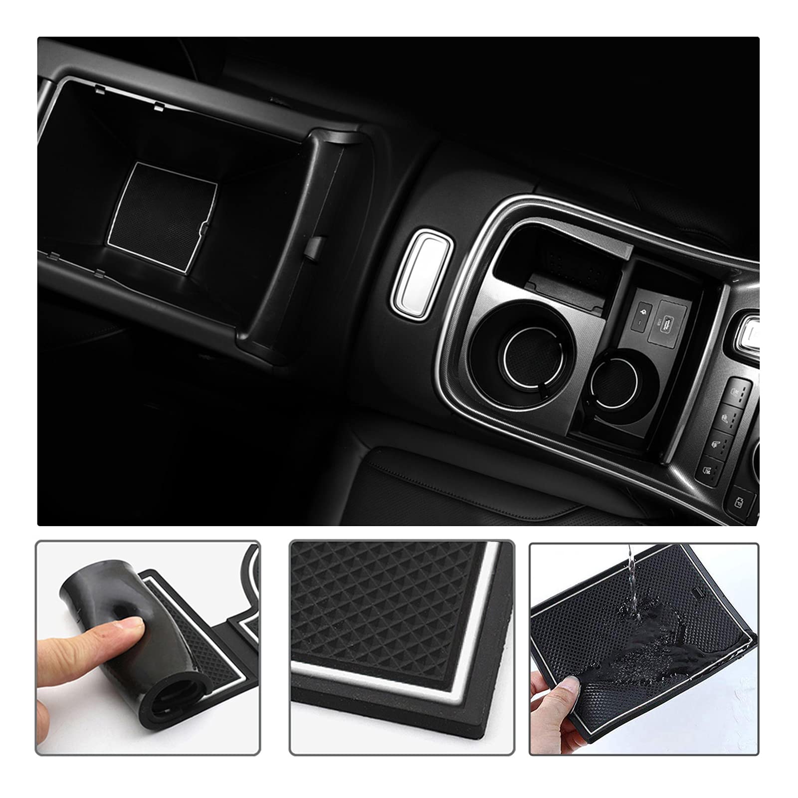 Hyundai Santa Fe Door Slot Mat 2021+ - LFOTPP Car Accessories