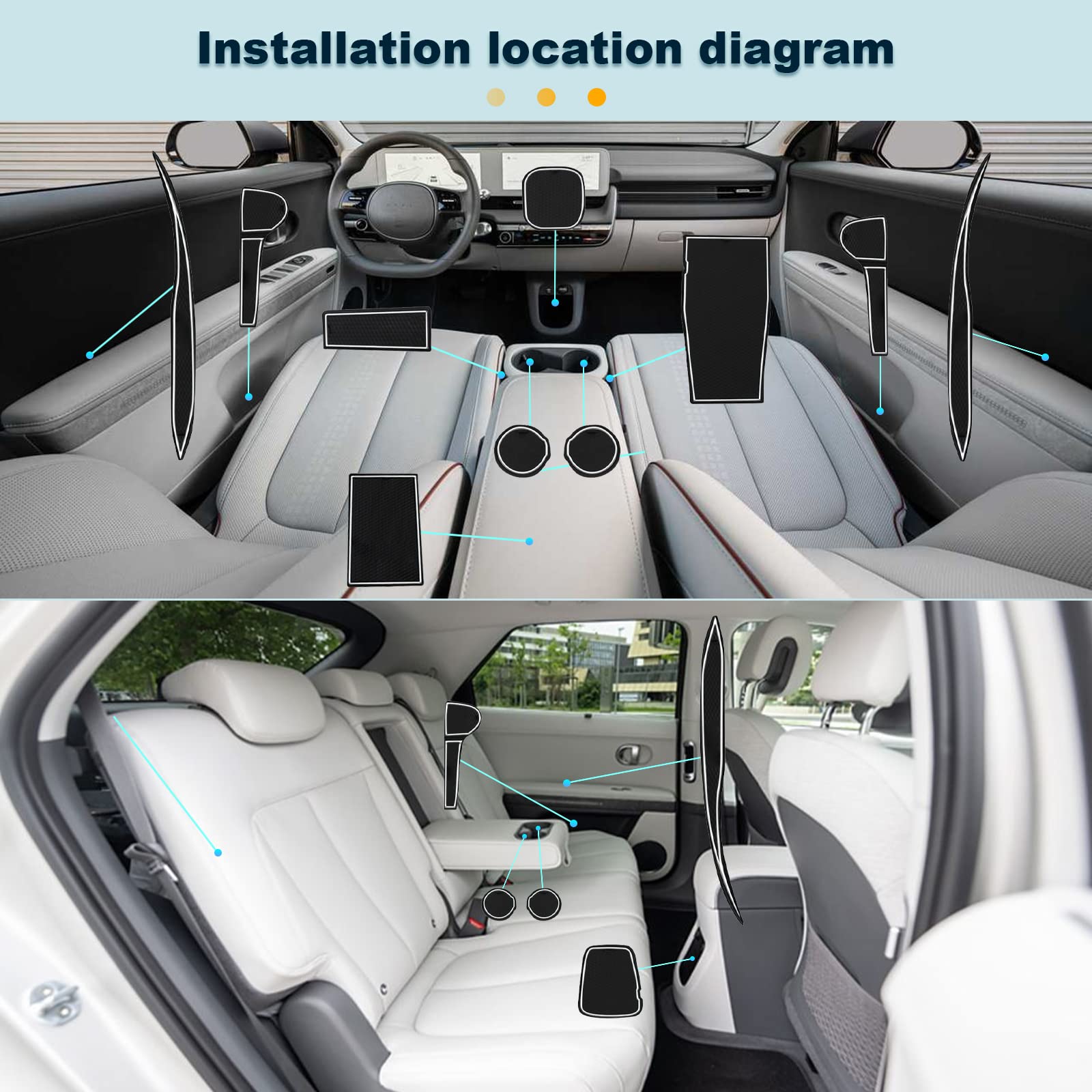 Hyundai Ioniq 5 Door Slot Mats 2022+