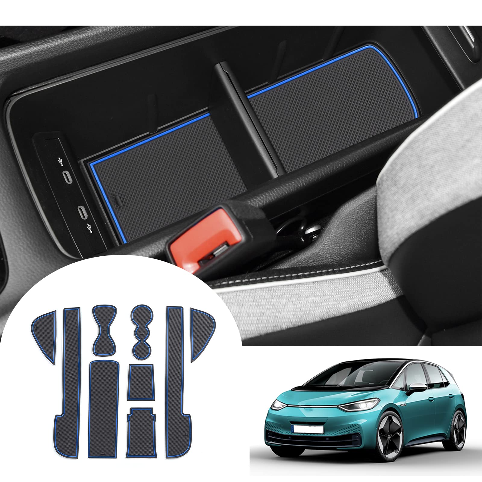 VW ID.3 Door Slot Mats 2020+ - LFOTPP Car Accessories