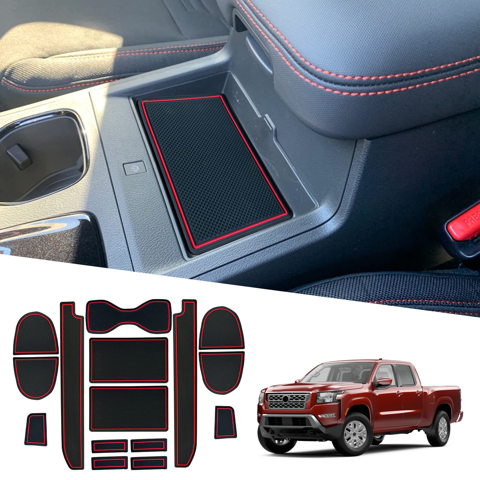Car Non-slip Cup Mats Anti Slip Door Groove Gate Slot Pad Mat Kit for  Nissan Qashqai 2016 Interior Decoration 