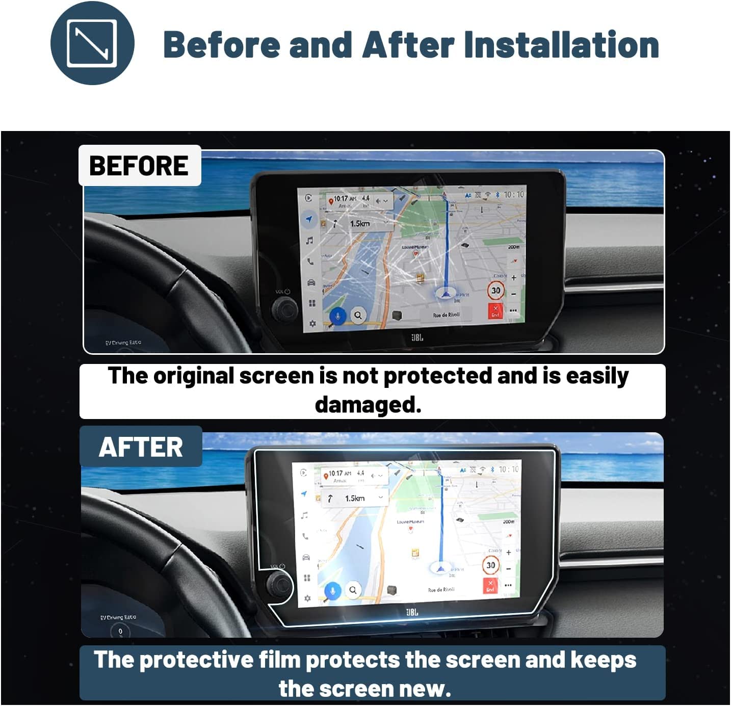 Toyota RAV4 10.5" Screen Protector 2023+ - LFOTPP Car Accessories