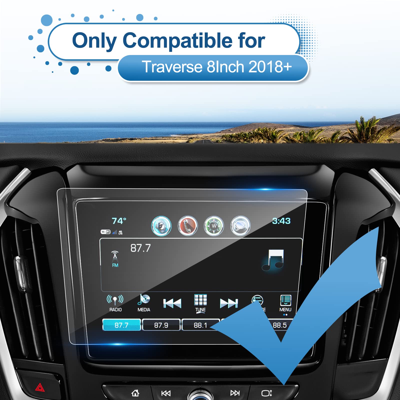 Chevy Traverse 8" Screen Protector 2018+ - LFOTPP Car Accessories