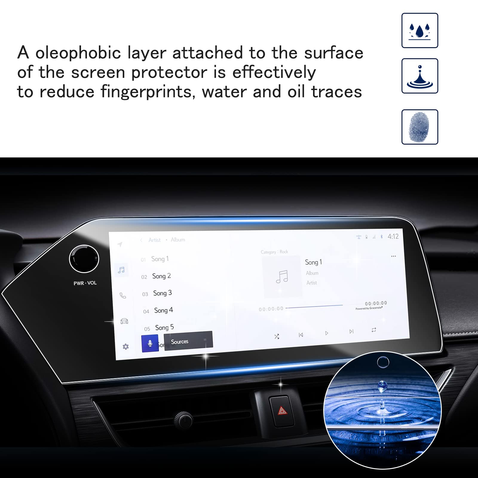 Lexus UX 12.3" Nano Screen Protector 2023+ - LFOTPP Car Accessories