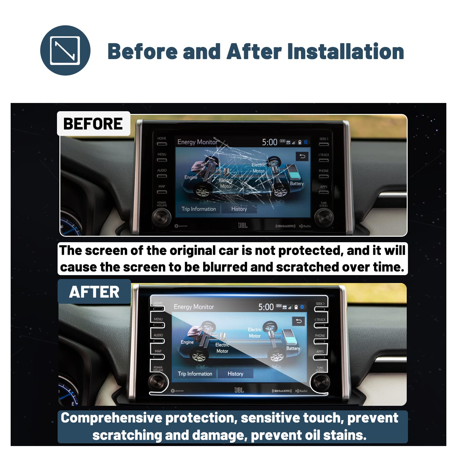 Toyota RAV4 9" Screen Protector 2021+ - LFOTPP Car Accessories