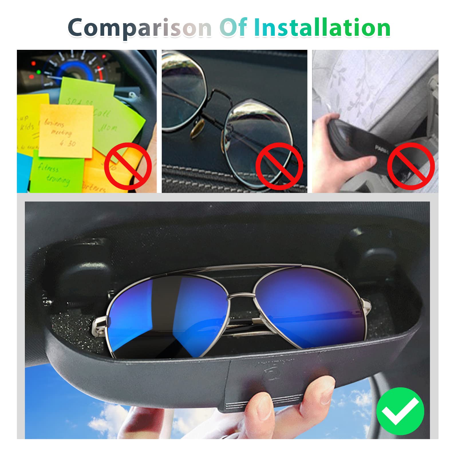Jeep Renegade Sunglasses Holder Glasses Case 2015+ - LFOTPP Car Accessories