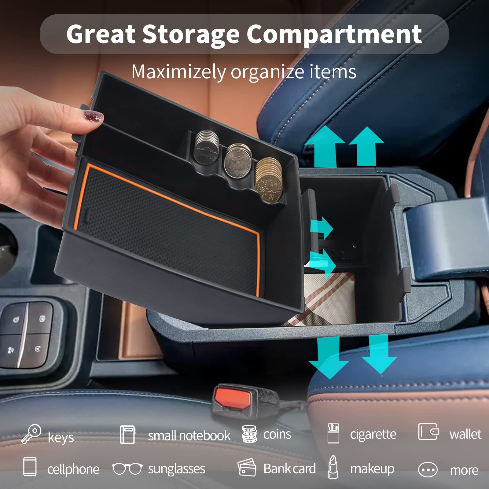 Ford Maverick (P758) Bilayer Armrest Storage Box Tray 2022+ - LFOTPP Car Accessories
