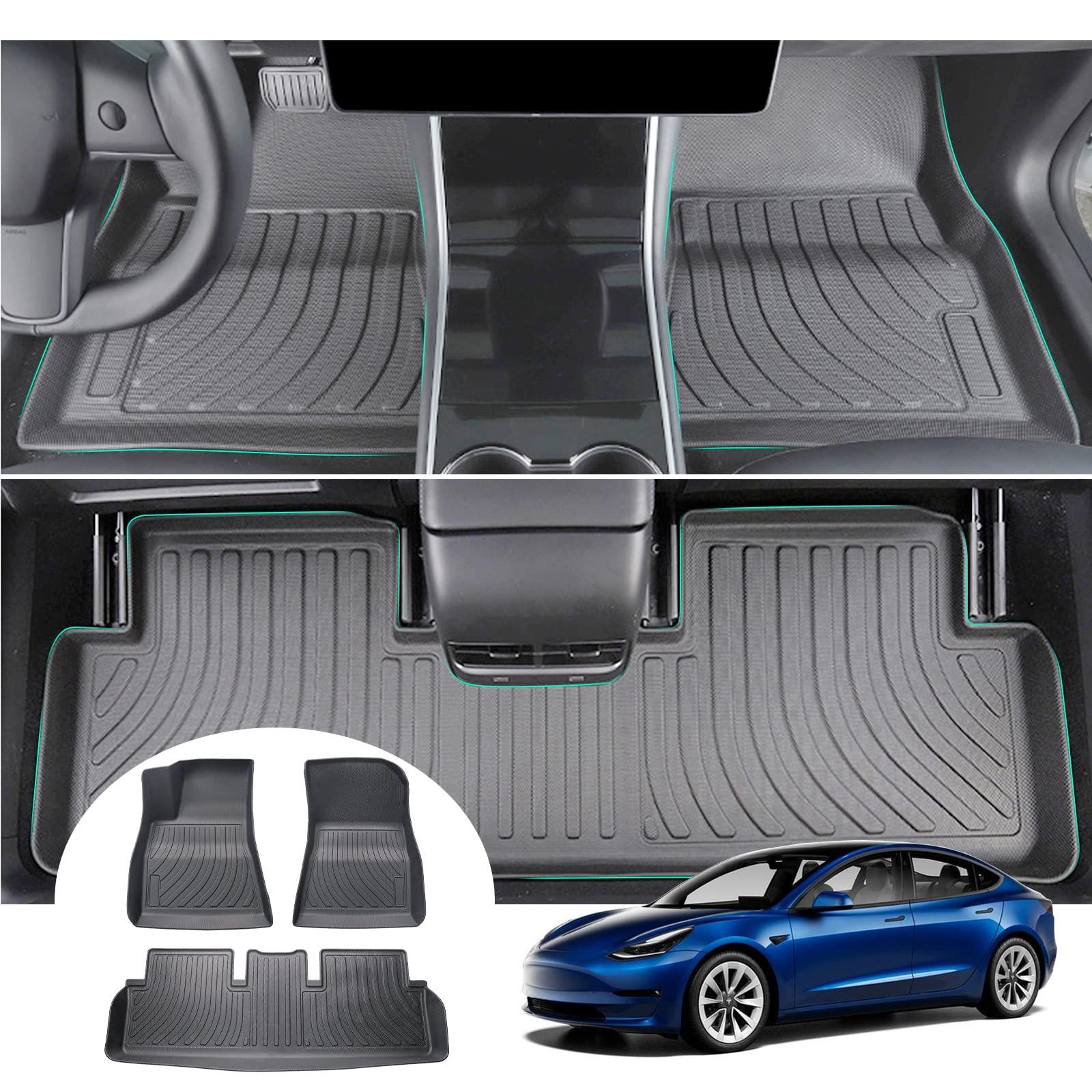 Tesla Model 3 Floor Mats Original 3D Scanning TPE High Edge 2017+ - LFOTPP Car Accessories