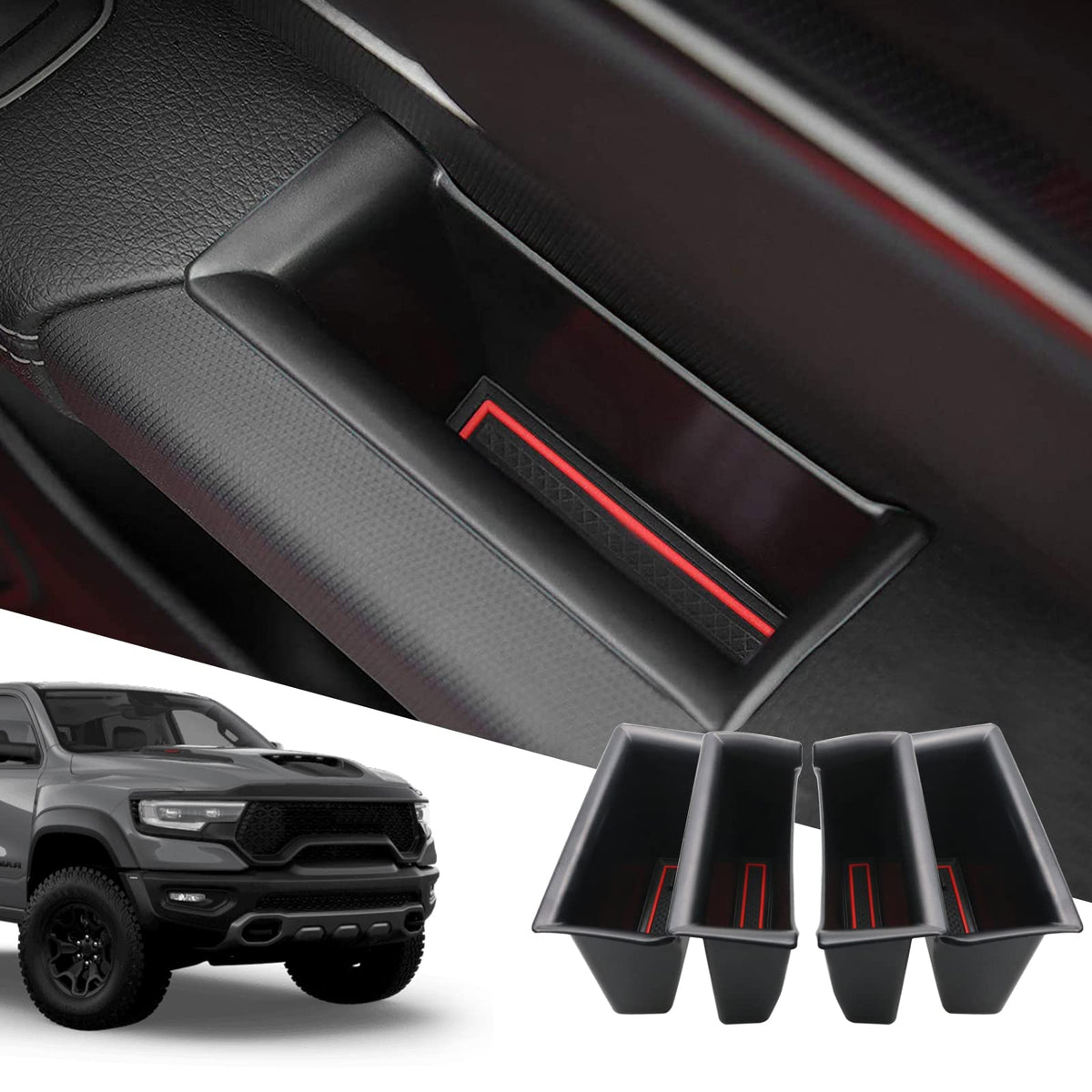 For Dodge RAM 1500 Door Storage Box 2019+